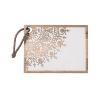 Frieze Wooden Carved Cutting Board with Resin Inlay 36x27cm