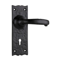 1803 Door Lever Gloucester Iron Lock Pair Matte Black H158xW50xP53mm