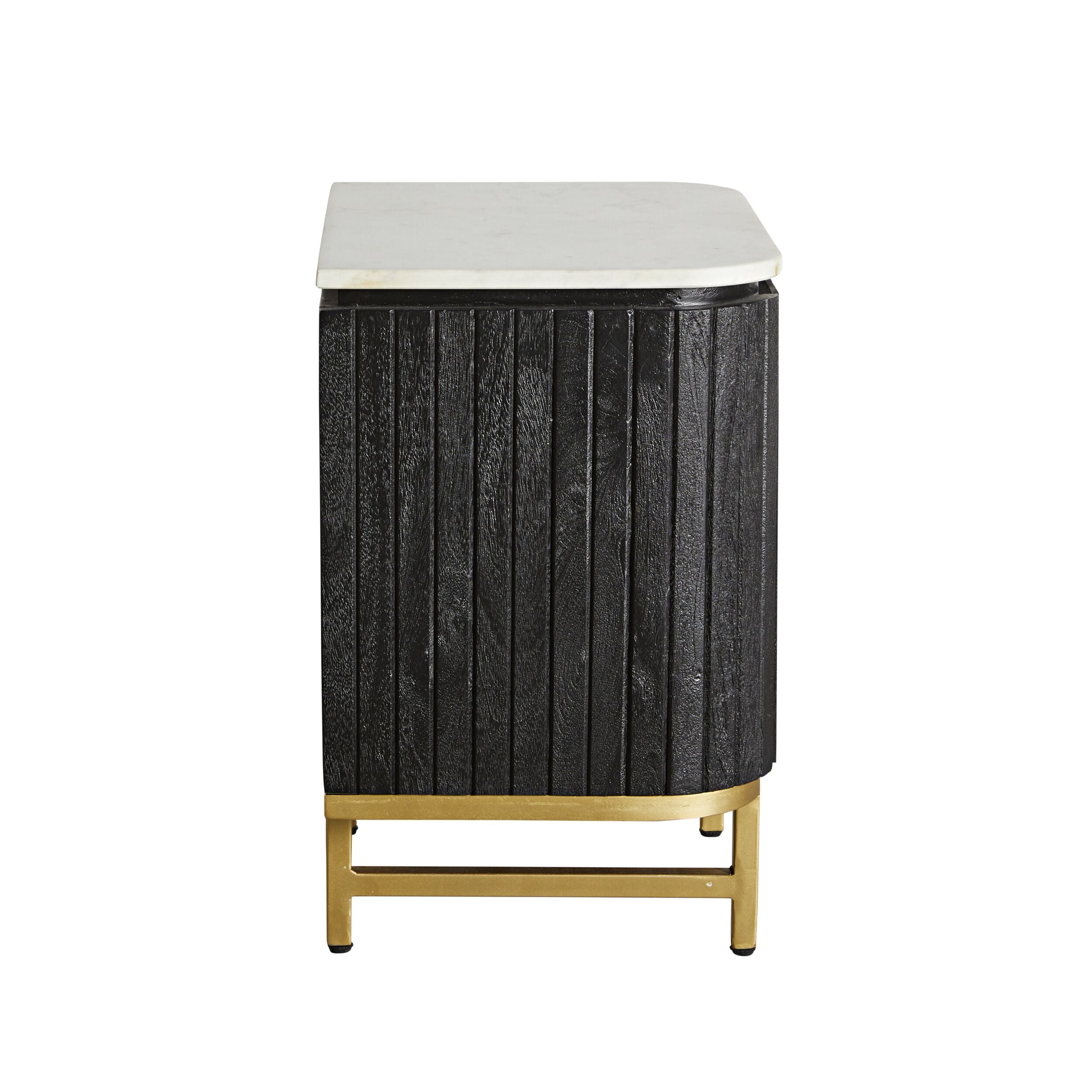 Deva Bedside with Marble Top Black