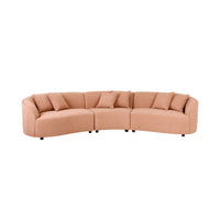 Alessa 4 Seater Sectional Sofa Luna Powder Pink