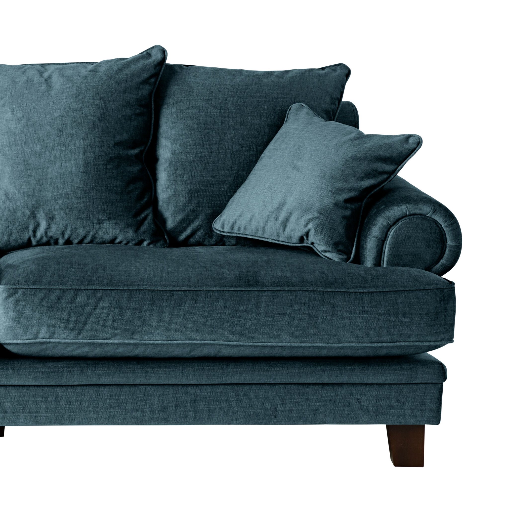 Lisette 3.5 Seater Velvet Sofa Aura Emerald