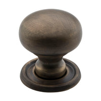 3251 Cupboard Knob Sheet Brass Antique Brass D25xP27mm