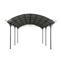 Tivoli Gazebo Antique Grey with Light Grey Canopy