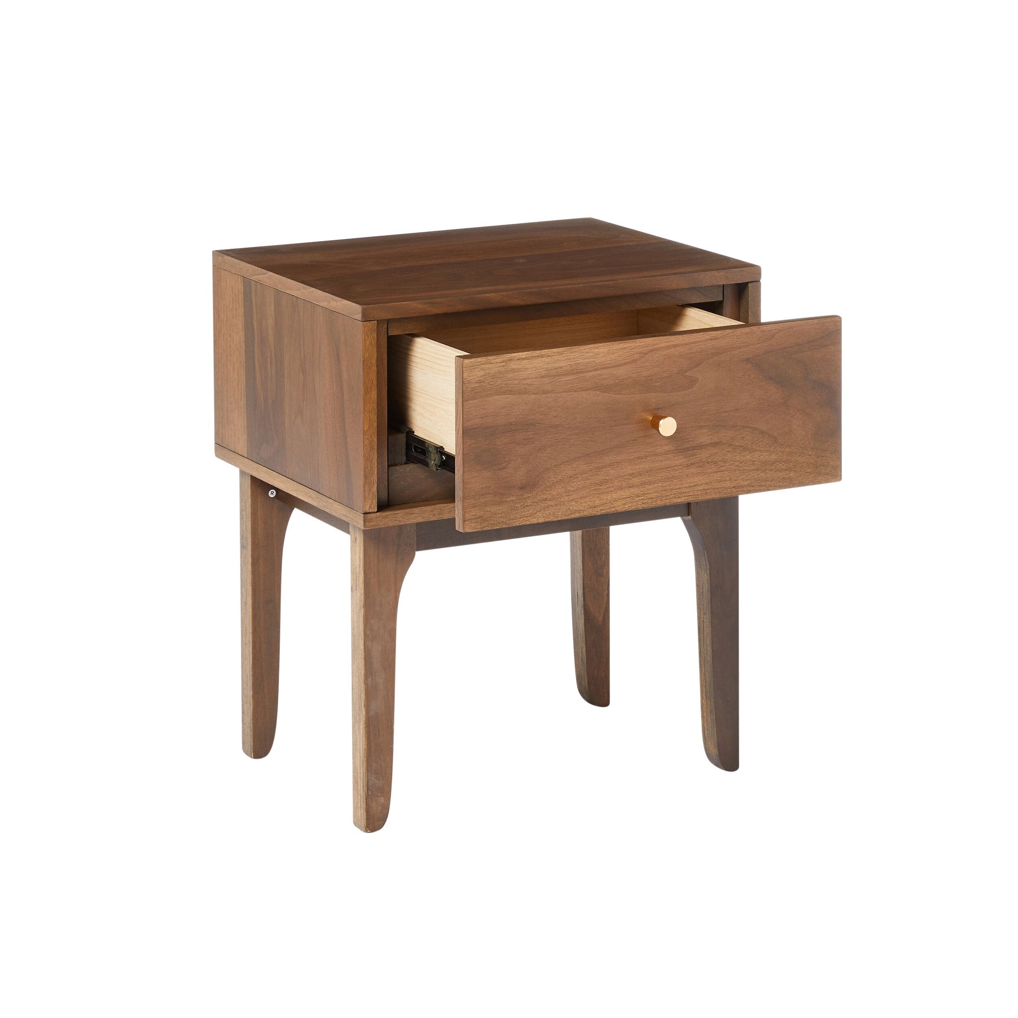 Vincent 1 Drawer Bedside Table Walnut