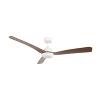 Moreton Indoor/Outdoor DC Fan with Remote - White & Hickory Finish 132cm