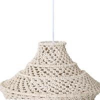 Julio Cotton Rope Pendant White 45x40cm - SHADE ONLY
