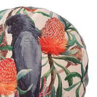 Cervino Black Cockatoo Round Cushion 50cm