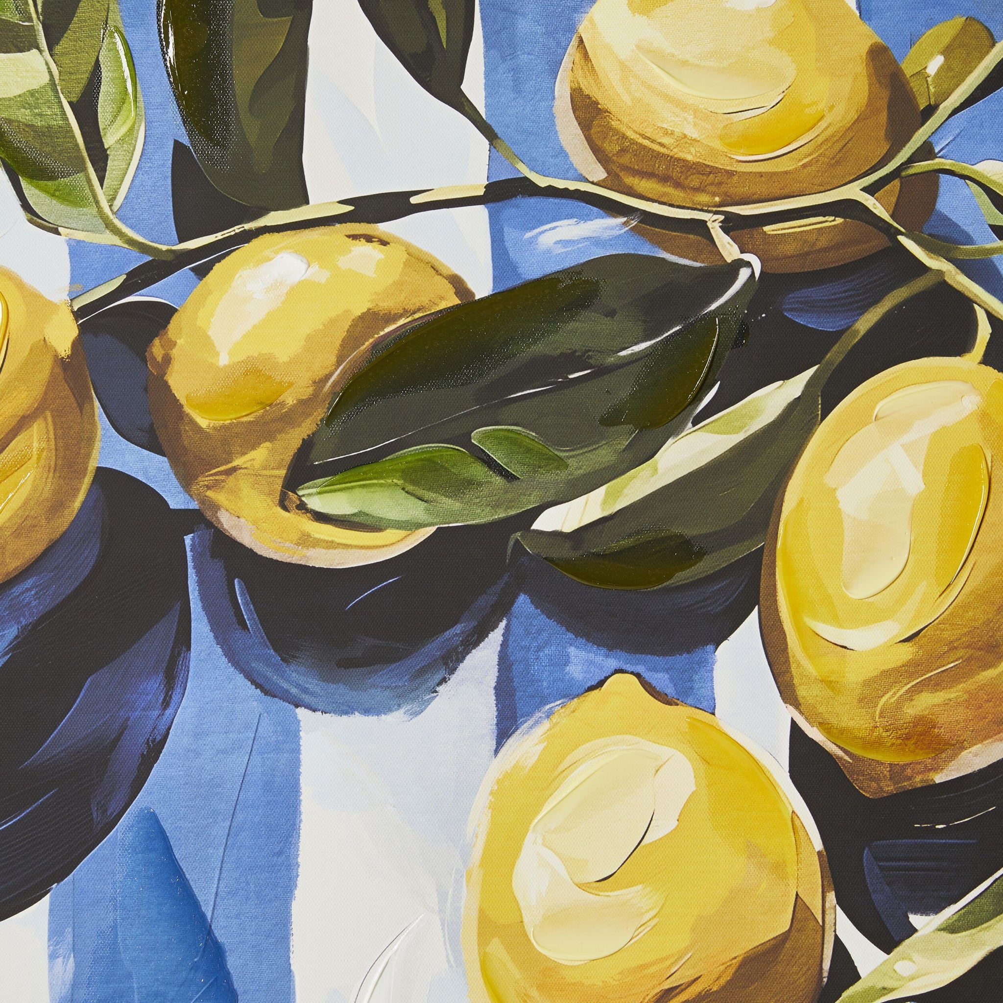 Lemon Pickings Framed Canvas Print 62.5x92.5cm