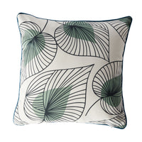 Aruba Blue Green Tropical Print Cushion 50x50cm