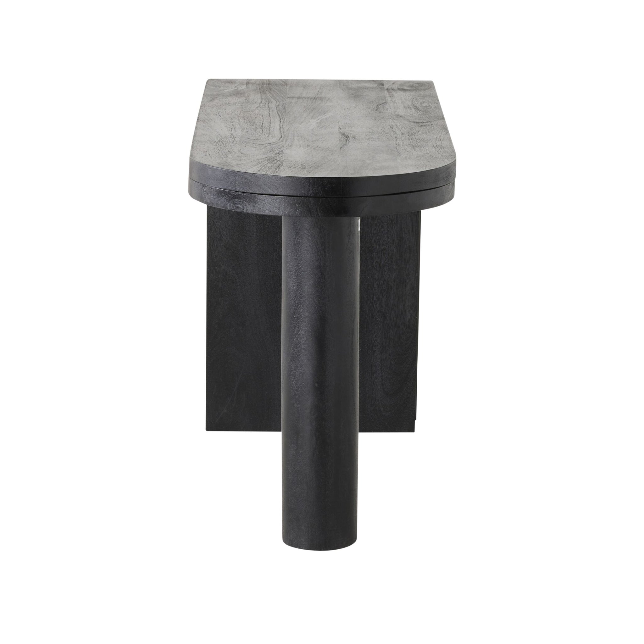 Harrie L Shape Rotating Desk Black