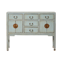 Sansha Console 5 Drawer 4 Door Dove Grey