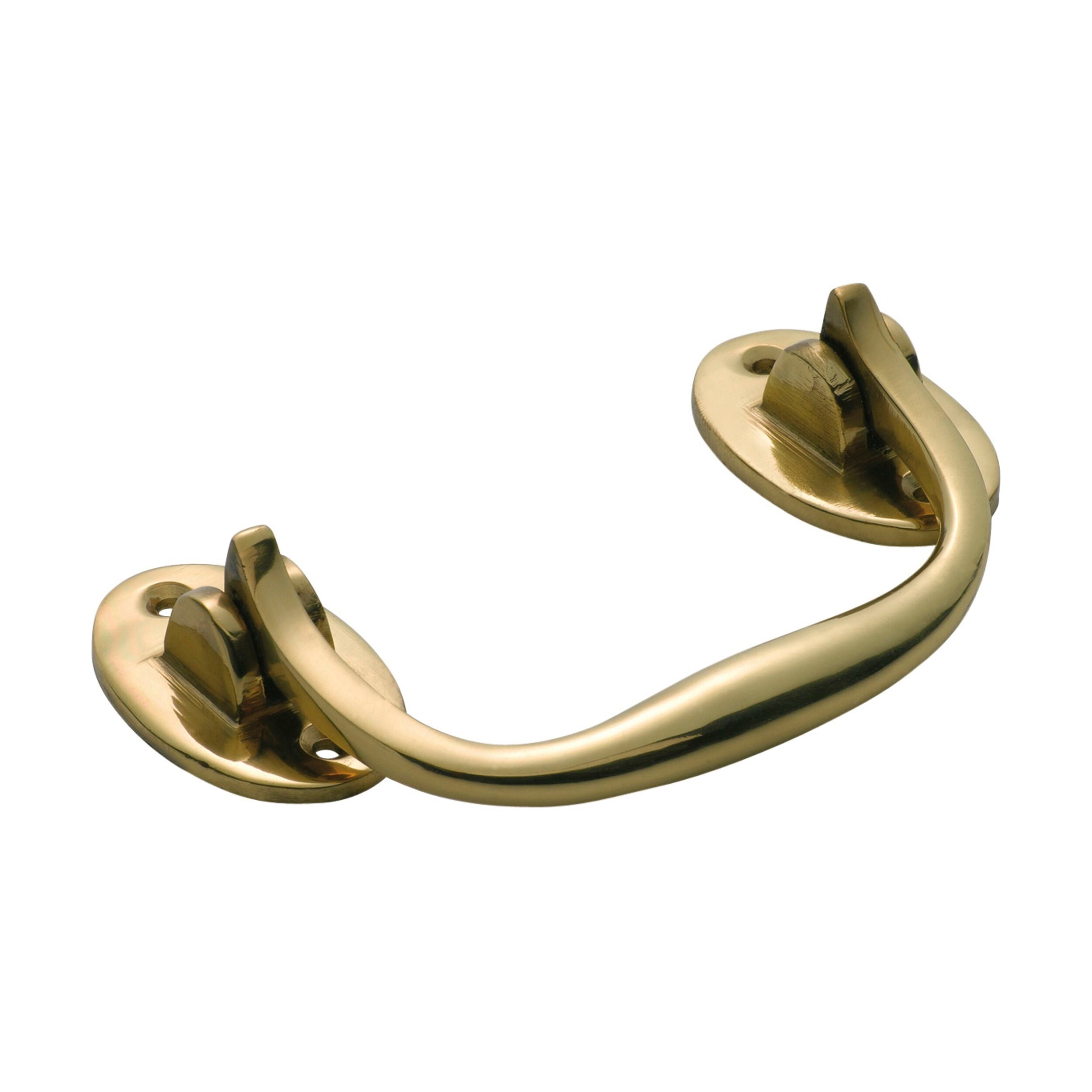 3851 Trunk Handle Polished Brass H68xL120mm