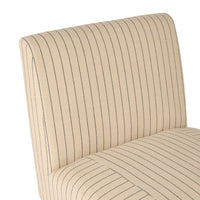 Mello Occasional Chair Black Linen Stripe