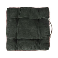 Sierra Cotton Velvet Seat Cushion Pine Green