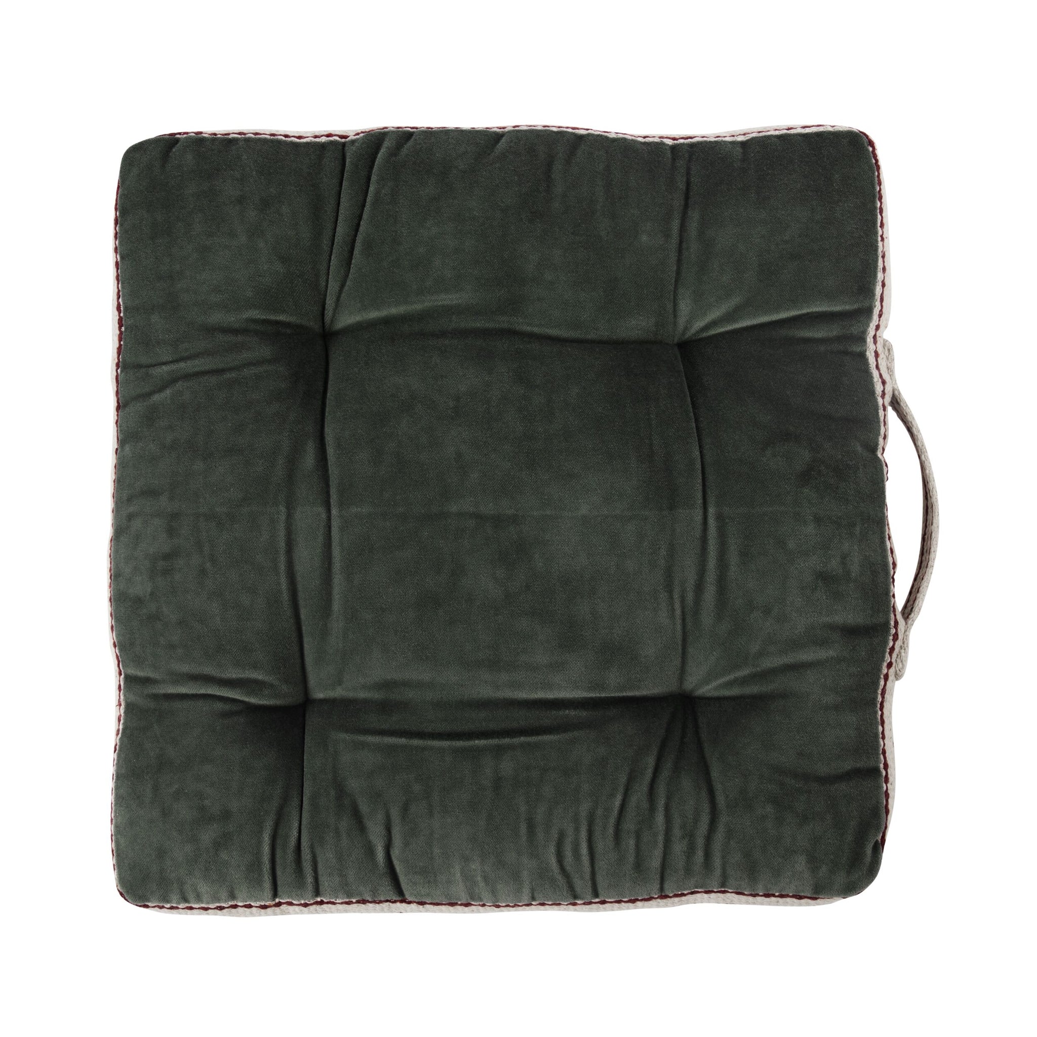 Sierra Cotton Velvet Seat Cushion Pine Green