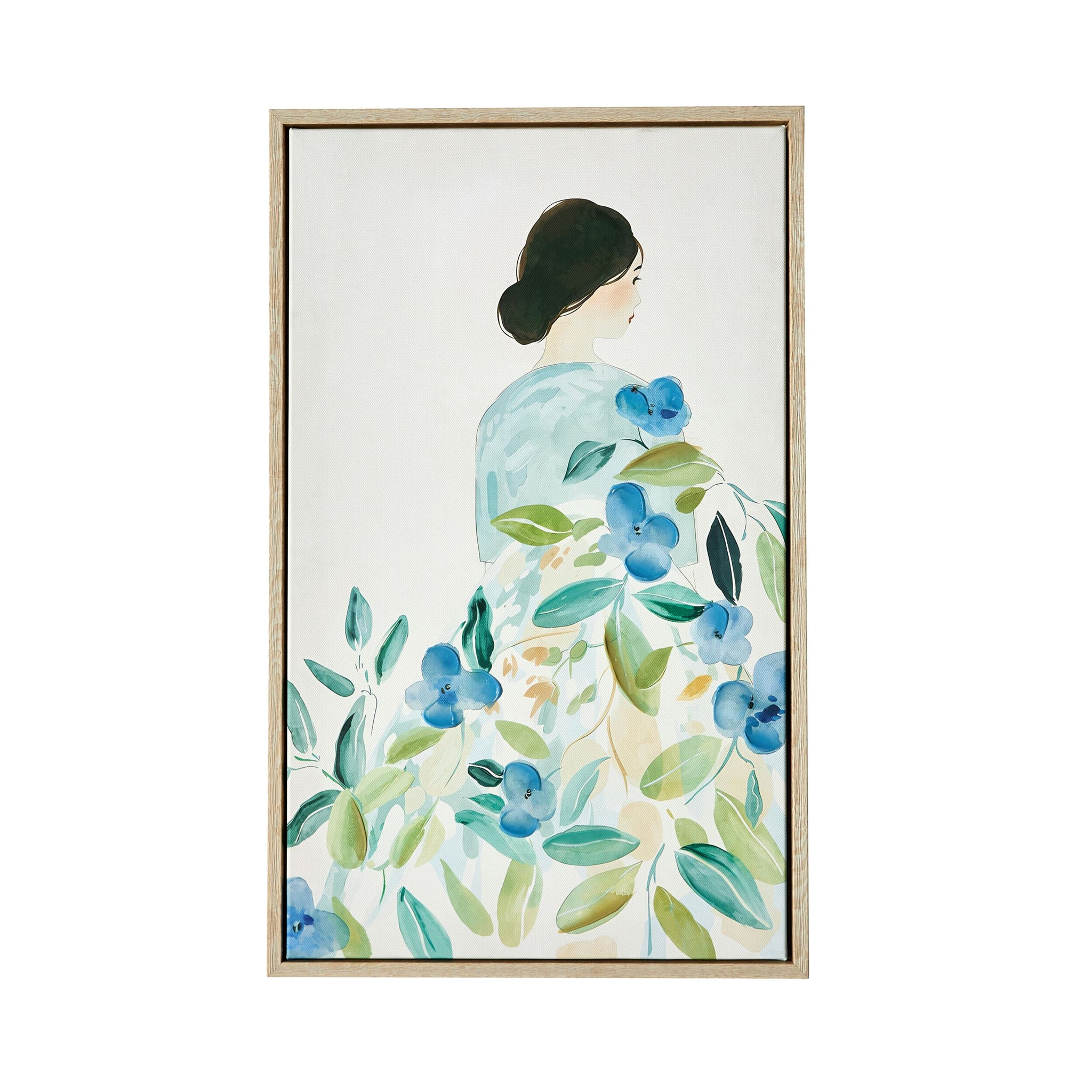 Garden Geisha Framed Textured Print Duo 60x50cm