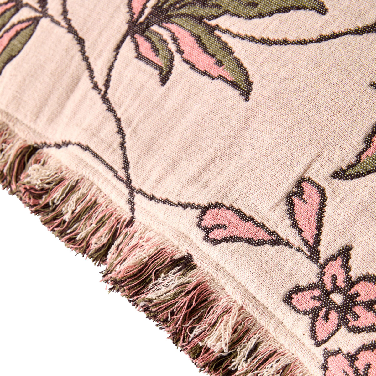 Jacquard Garden Cotton Cushion 50x50cm Blossom