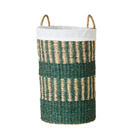 Elira Stripe Lined Laundry Basket