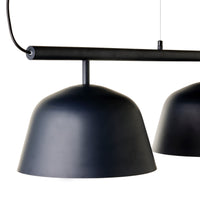 Anglesea 3 Light Metal Shade Pendant Charcoal 120cm