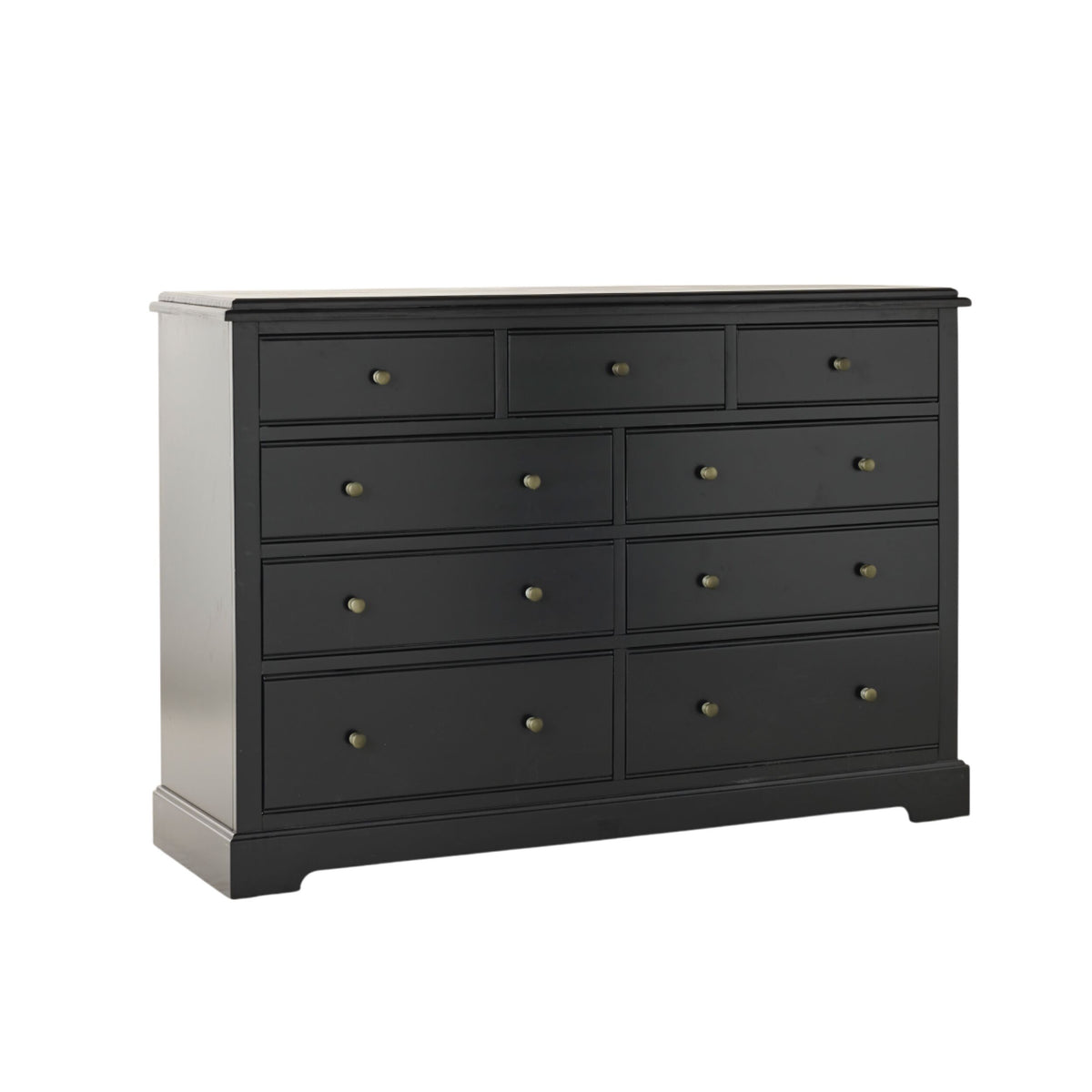 Clover 9 Drawer Chest Black