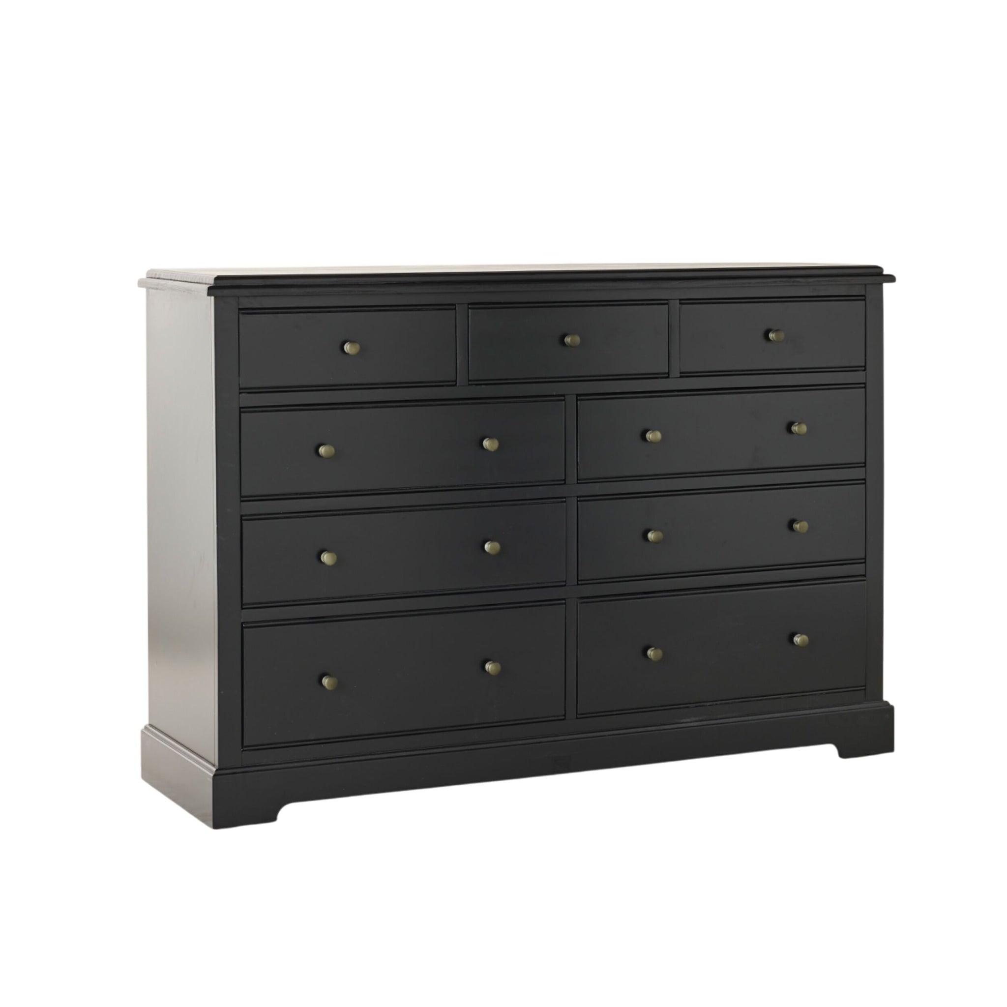 Clover 9 Drawer Chest Black