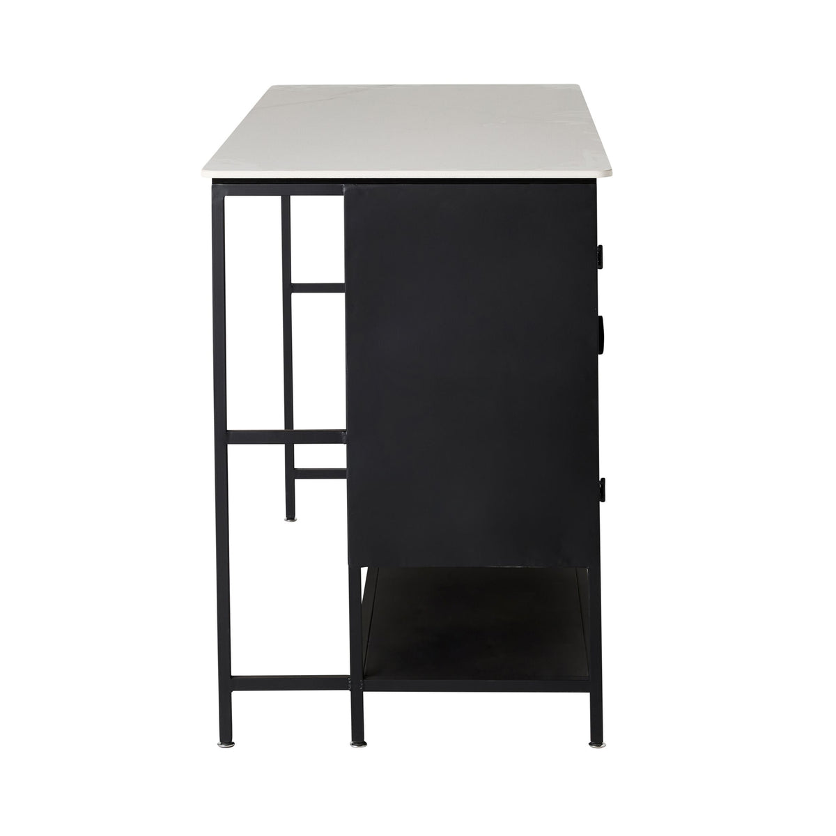 Nero Kitchen Island Bench Black 150cm