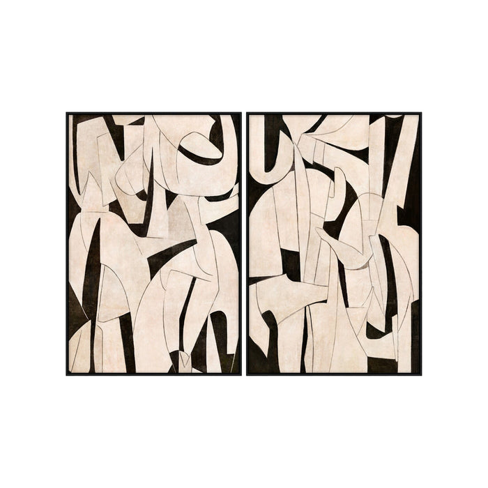 Reverie Fragments Framed Textured Artwork Set of 2 160x120cm