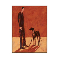 Loyal Companion Framed Textured Artwork 100x140cm