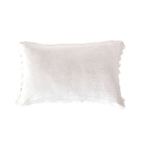 Luxe Rib Faux Fur Cushion Antique White 55x35cm