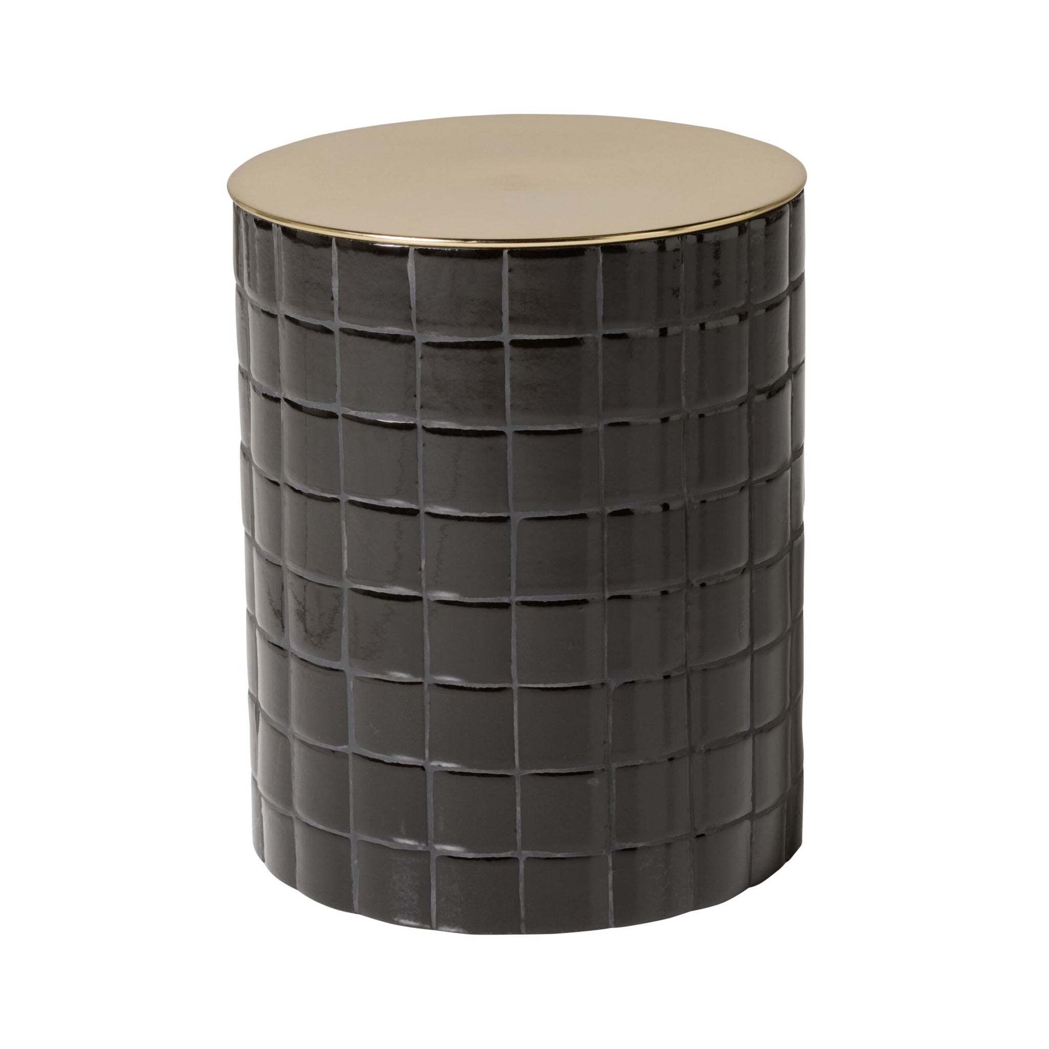 Chicago Tiled Side Table Black
