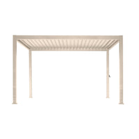Sanctuary Louvered Aluminium Pergola Taupe 3x4m