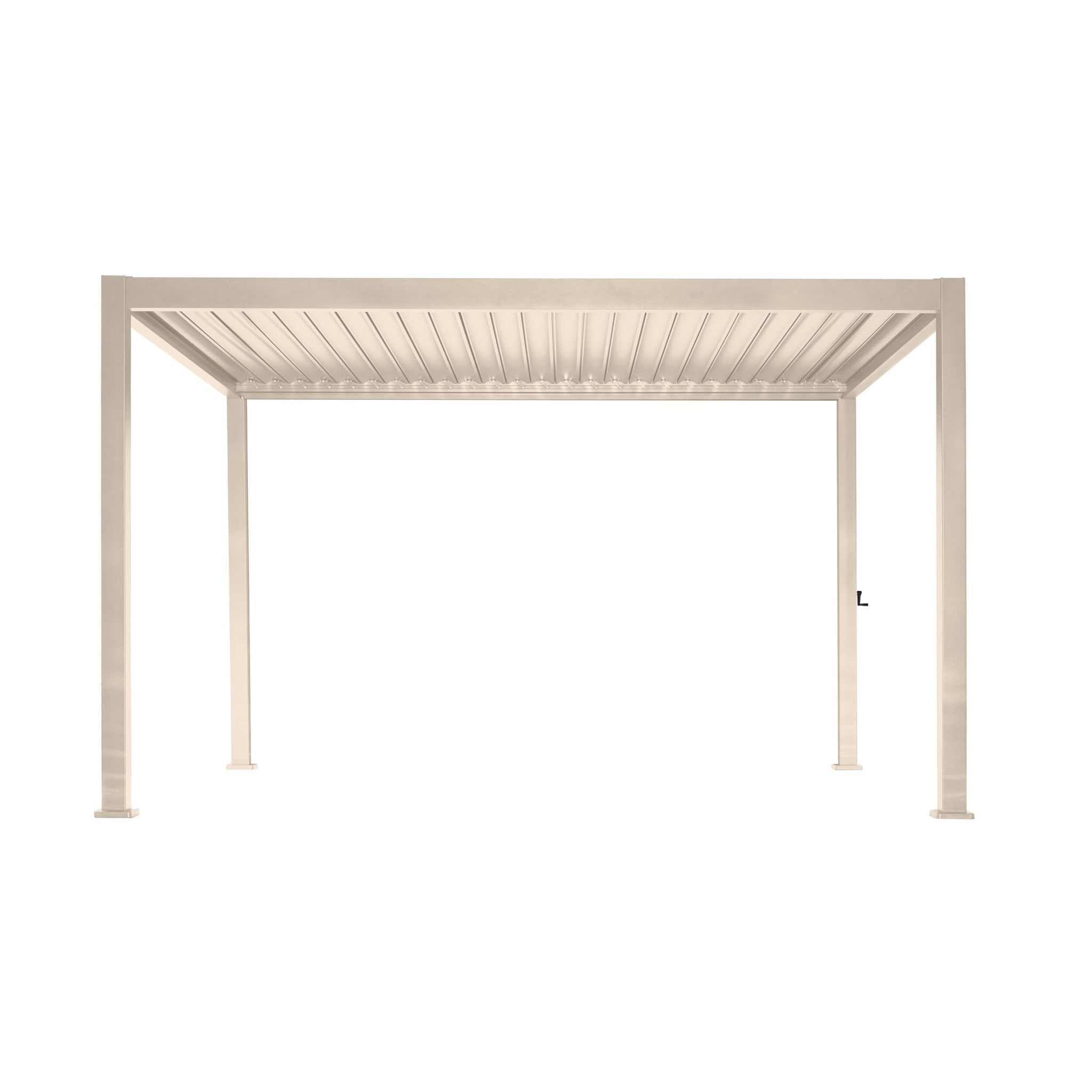 Sanctuary Louvered Aluminium Pergola Taupe 3x4m
