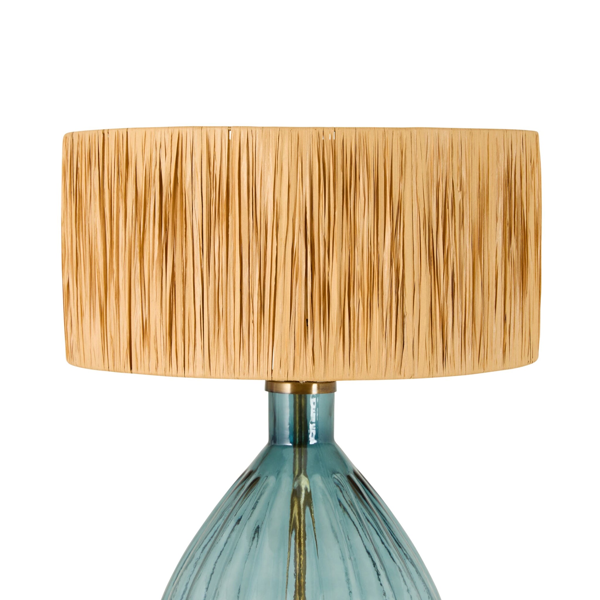 Elisa Glass Table Lamp Blue 80cm
