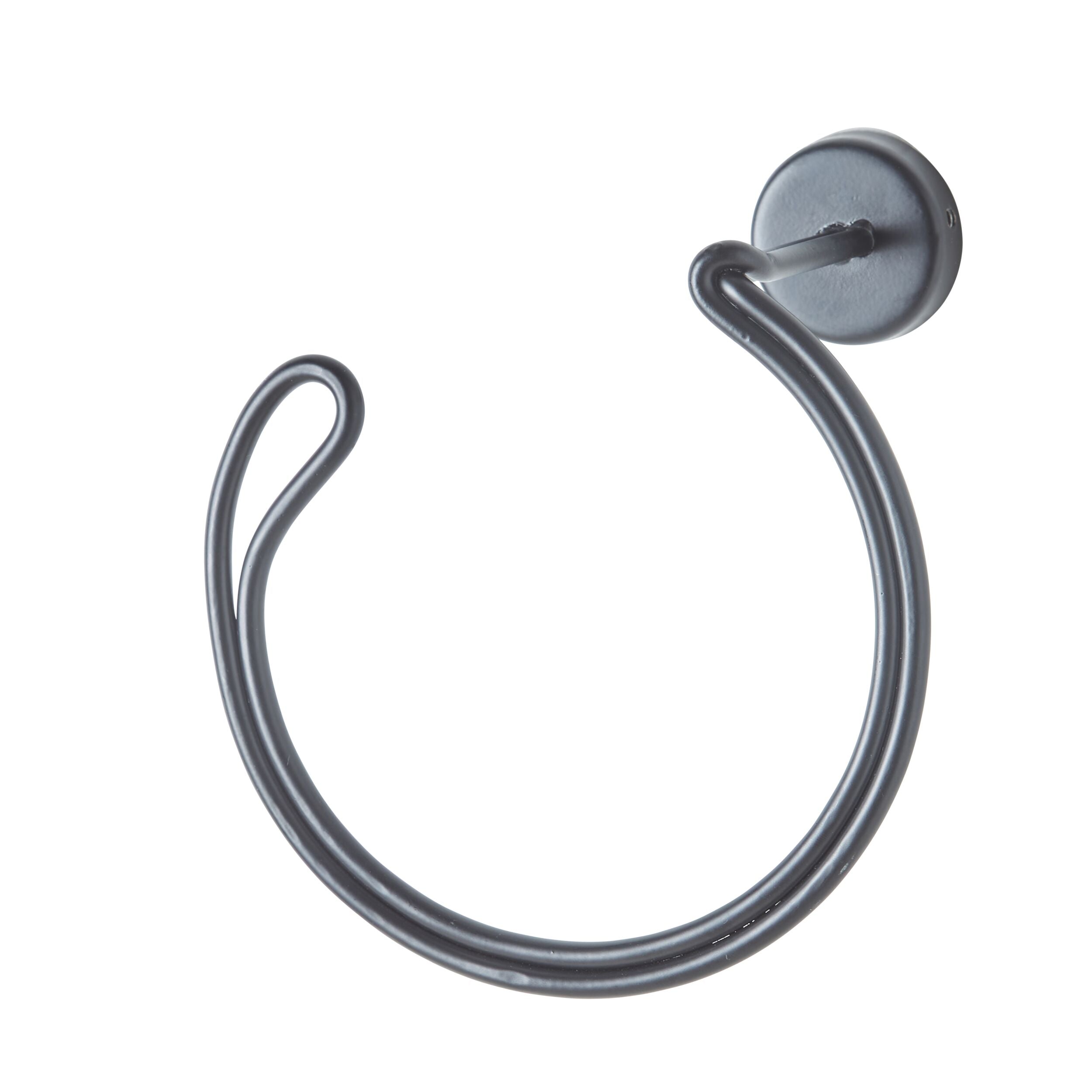 Amery Guest Towel Ring Matte Black