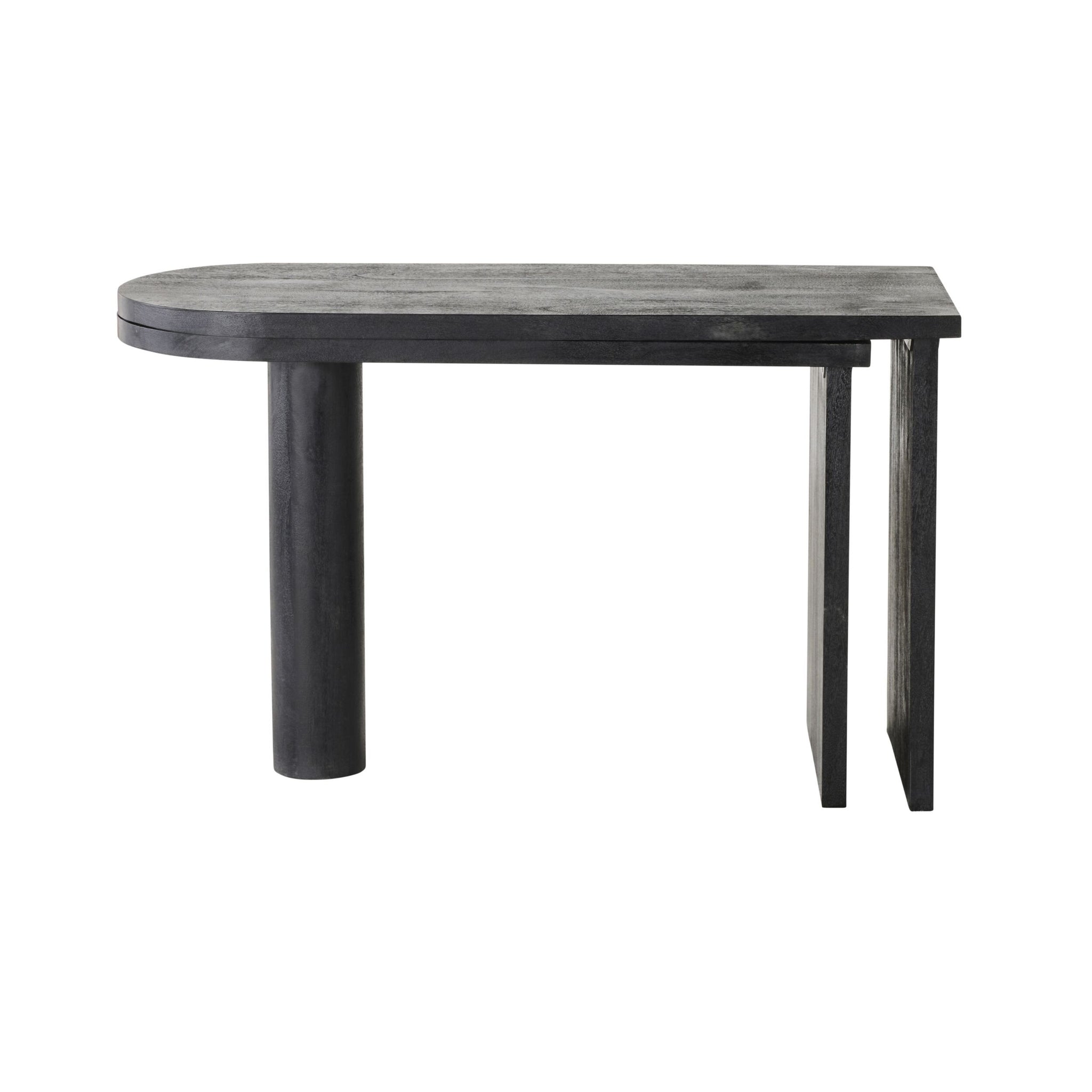 Harrie L Shape Rotating Desk Black