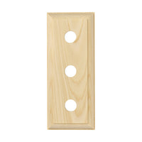 5443 Switch Socket Block Traditional Treble Pine H90xL225mm