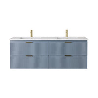 Lennox Double Vanity Slate Blue 1550mm