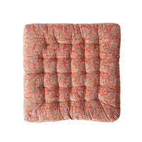 Samy Cotton Velvet Mandarin Floral Seat Cushion