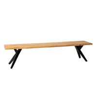 River Live Edge Timber Dining Bench 200cm