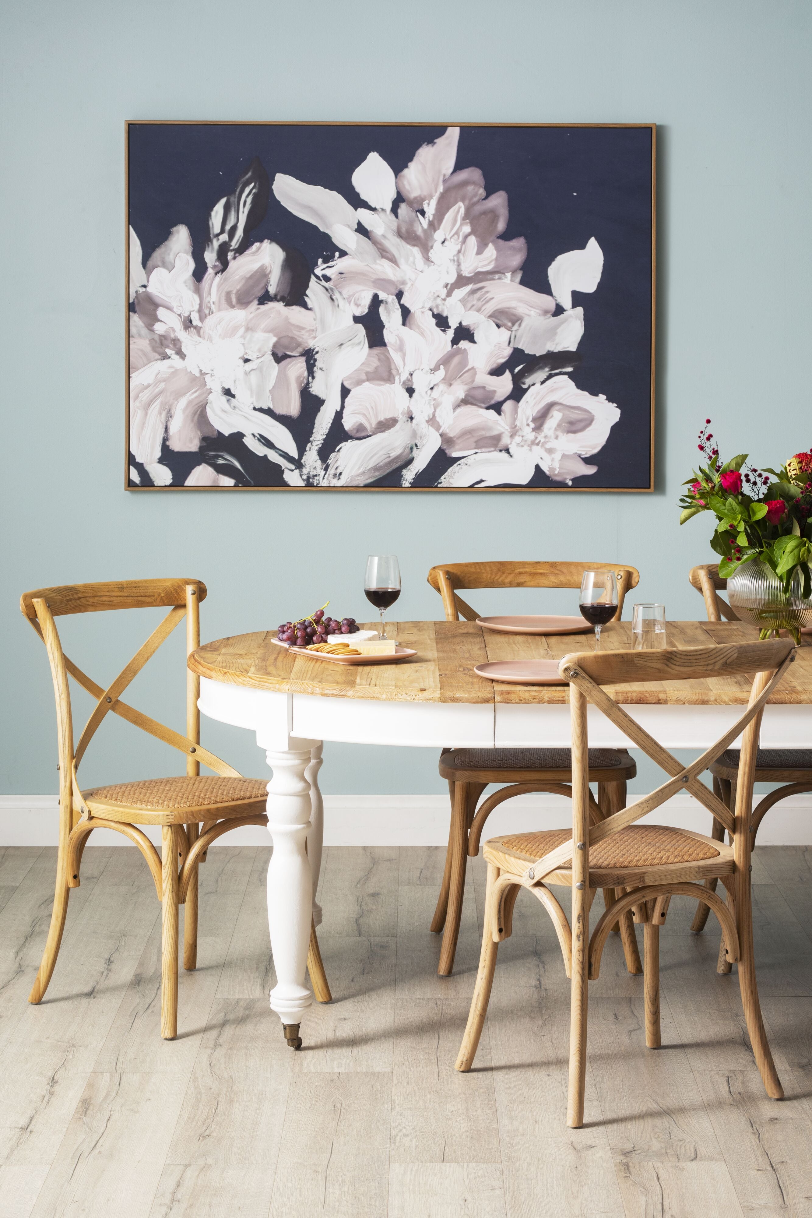 Annalise Extension Dining Table 124cm (Ext 326cm) White Early Settler AU