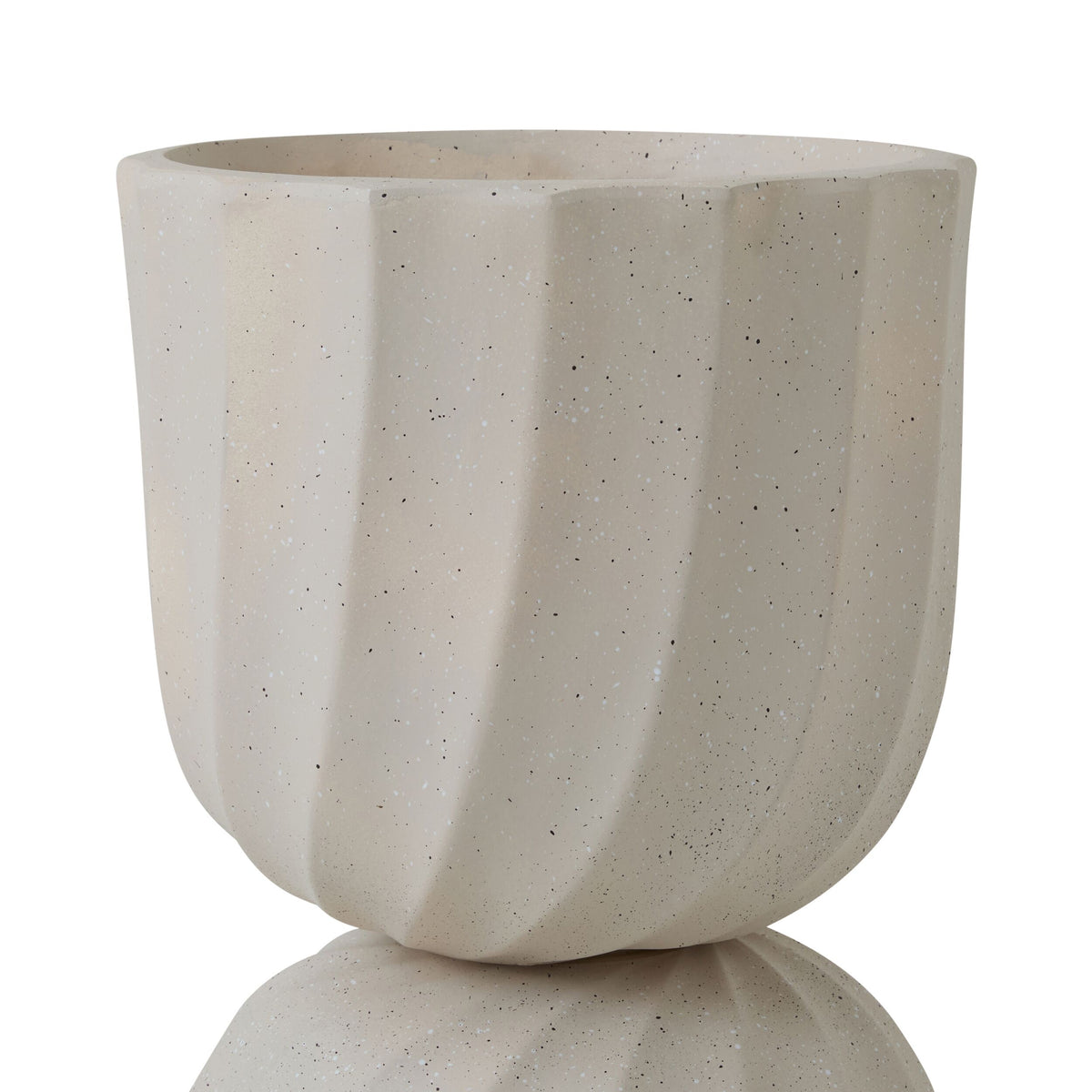 Twist Pedestal Planter White 50cm