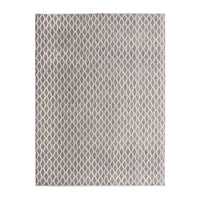 Braided Diamond Hand Woven Grey & Cream Wool Rug 400x300cm