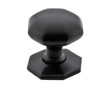 4086 Cupboard Knob Octagonal Iron Matte Black D38xP41mm