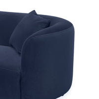 Wylder 4 Seater Curved Sofa Velvet Indigo