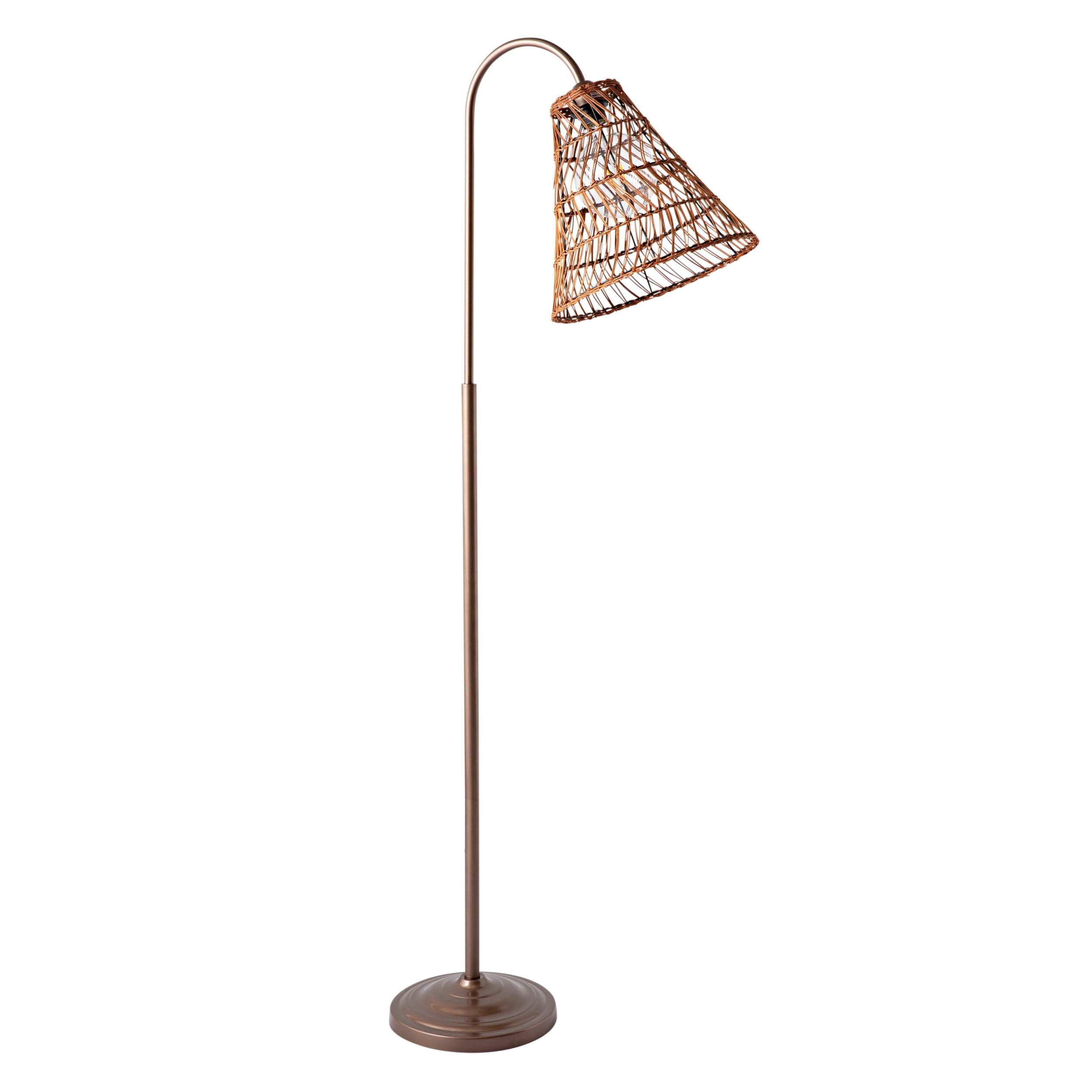 Carpo rattan deals floor light