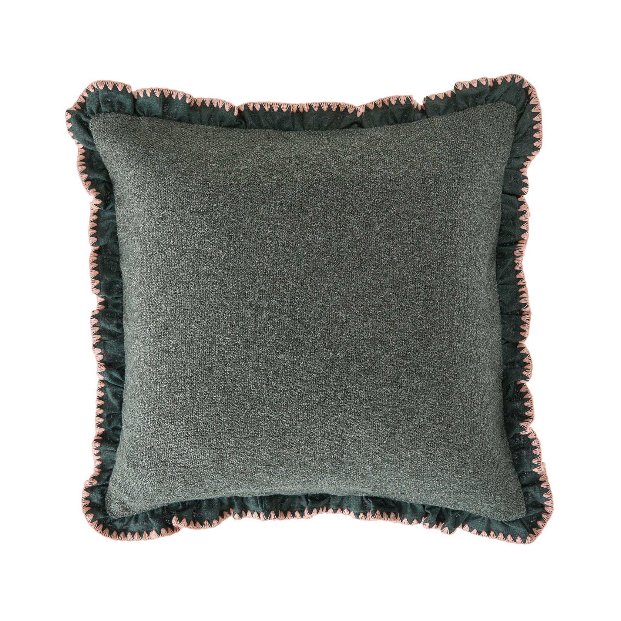 Rosalia Ruffle Cushion Eucalyptus 50x50cm