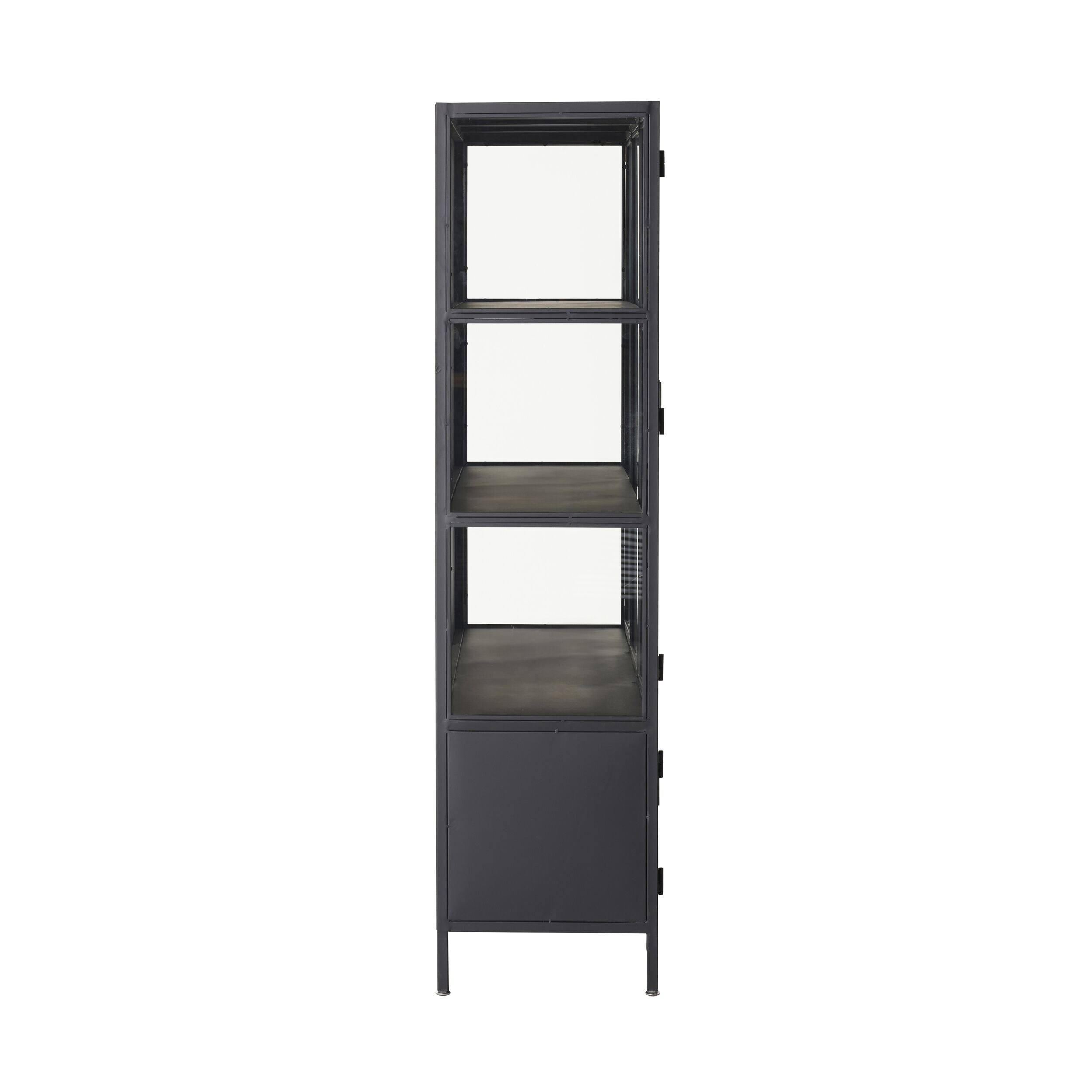 Nero 6 Door Display Cabinet 135 x 40 x 160cm Black