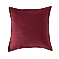 Hamptons French Linen Cushion Claret 50x50cm