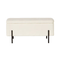 Lily Rectangle Bench Alba Ice White