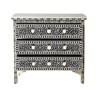 Bone Inlay Chest Black